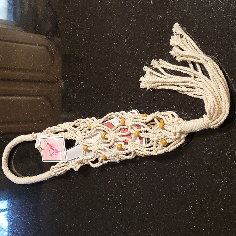 Macrame Wine Bottle Bag